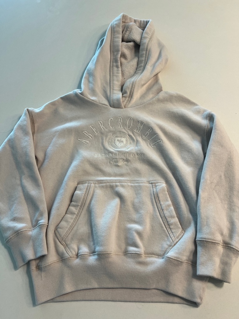 Abercrombie & Fitch Light Beige Pullover Hoodie